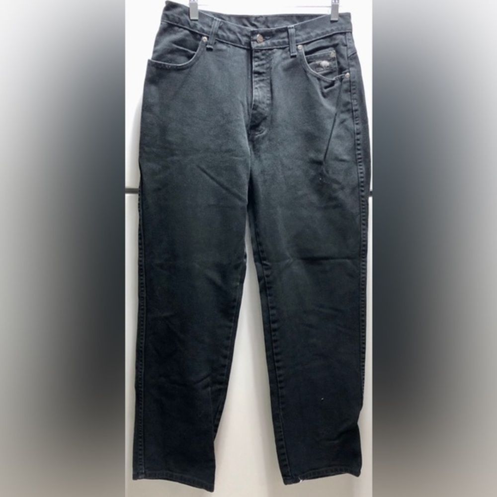 ⛵️Harley Davidson VINTAGE Black Denim Relaxed Cut Jeans 33x32